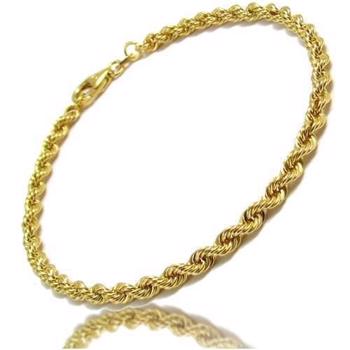 14 karat rødgulds Cordel armbånd, 3,2 mm og 17½ cm